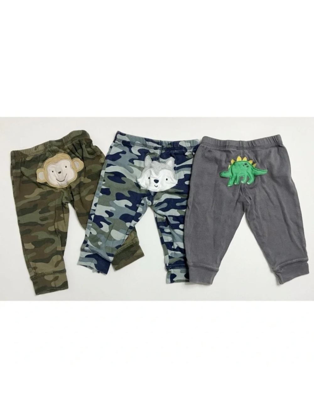 Carters • 3 Pack Baby Pants Appliqué Bottom Animals